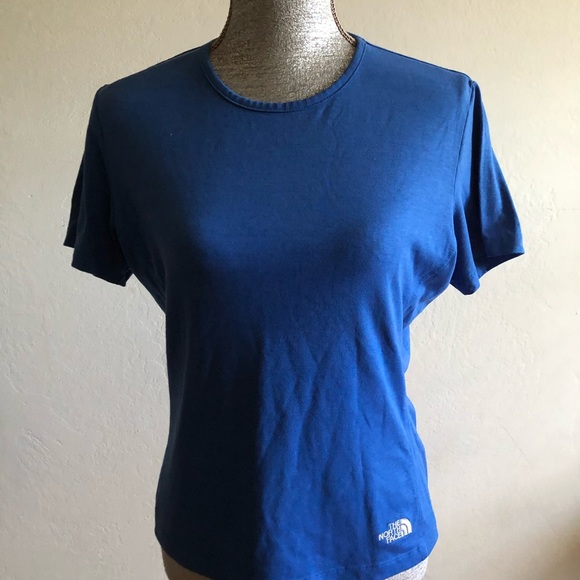 The North Face Crew Neck Short Sleeve Blue Top - Picture 1 of 4